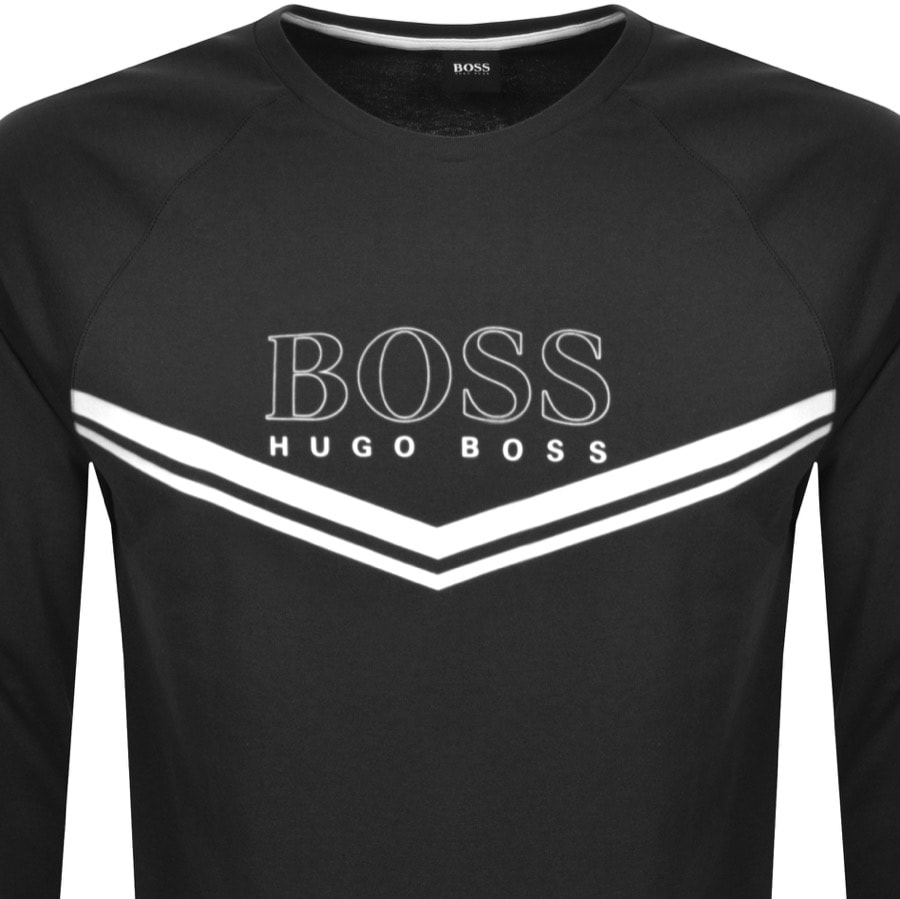 Alternative Image for ProductBOSS Bodywear Lounge Crew Neck Sweatshirt Black2